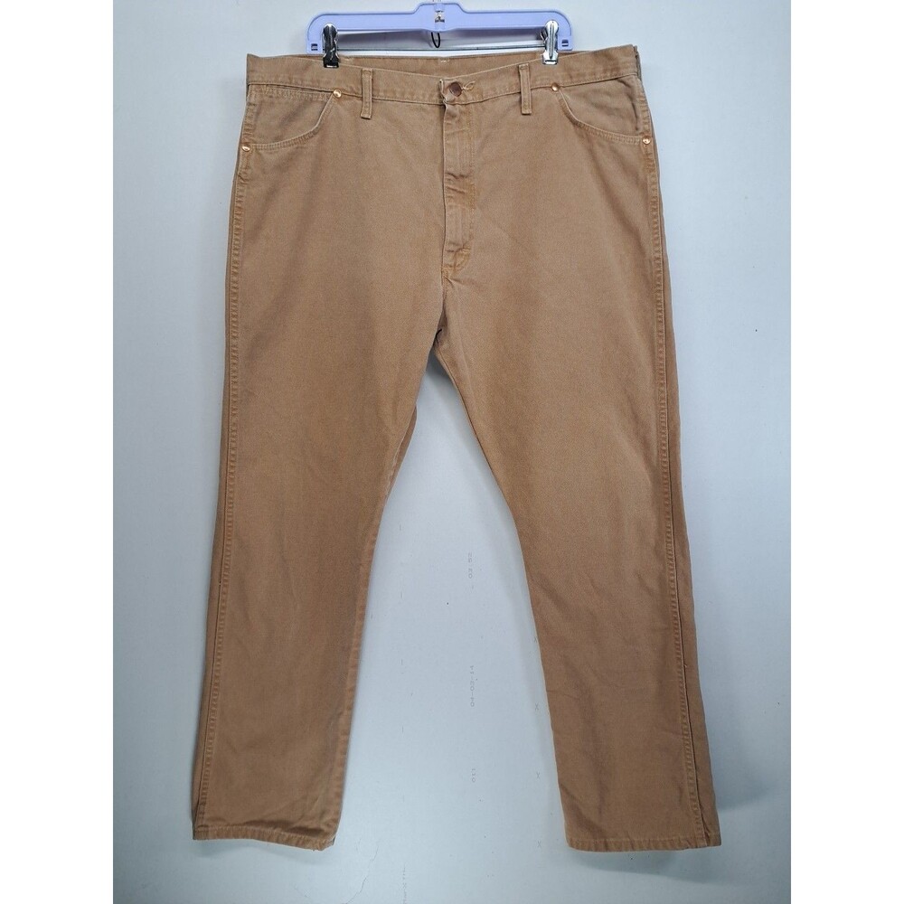 Wrangler Cowboy Cut Original Fit Duck Canvas Pants 13MWZBD 42x32 Tan